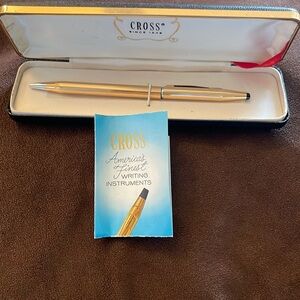 Cross 14k gold filled pen with case vintage works